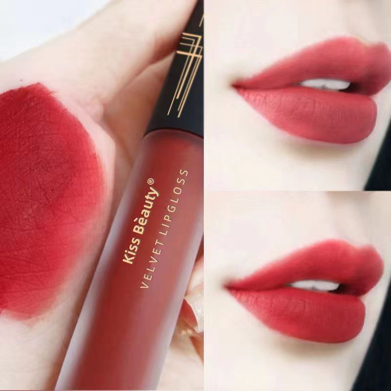 Son môi Kiss beauty kết cấu nhung mượt mịn môi, tông màu siêu đẹp, chống thấm nước, lâu trôi