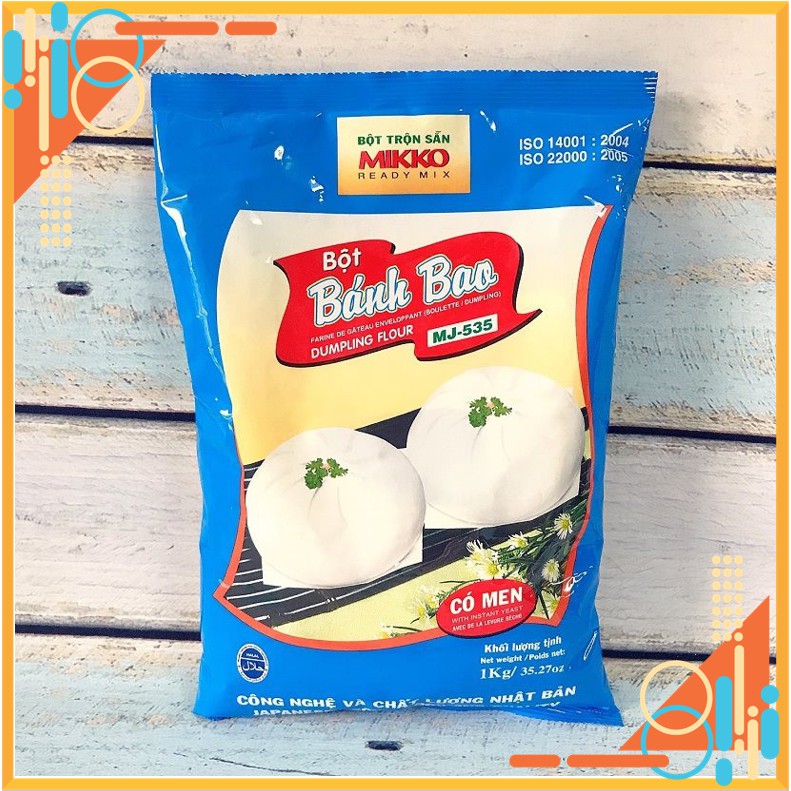 Bột bánh bao mikko ⚡ LOẠI NGON ⚡1kg bột làm bánh bao giúp món xốp nhẹ, nở to, trắng đẹp - túi 1kg