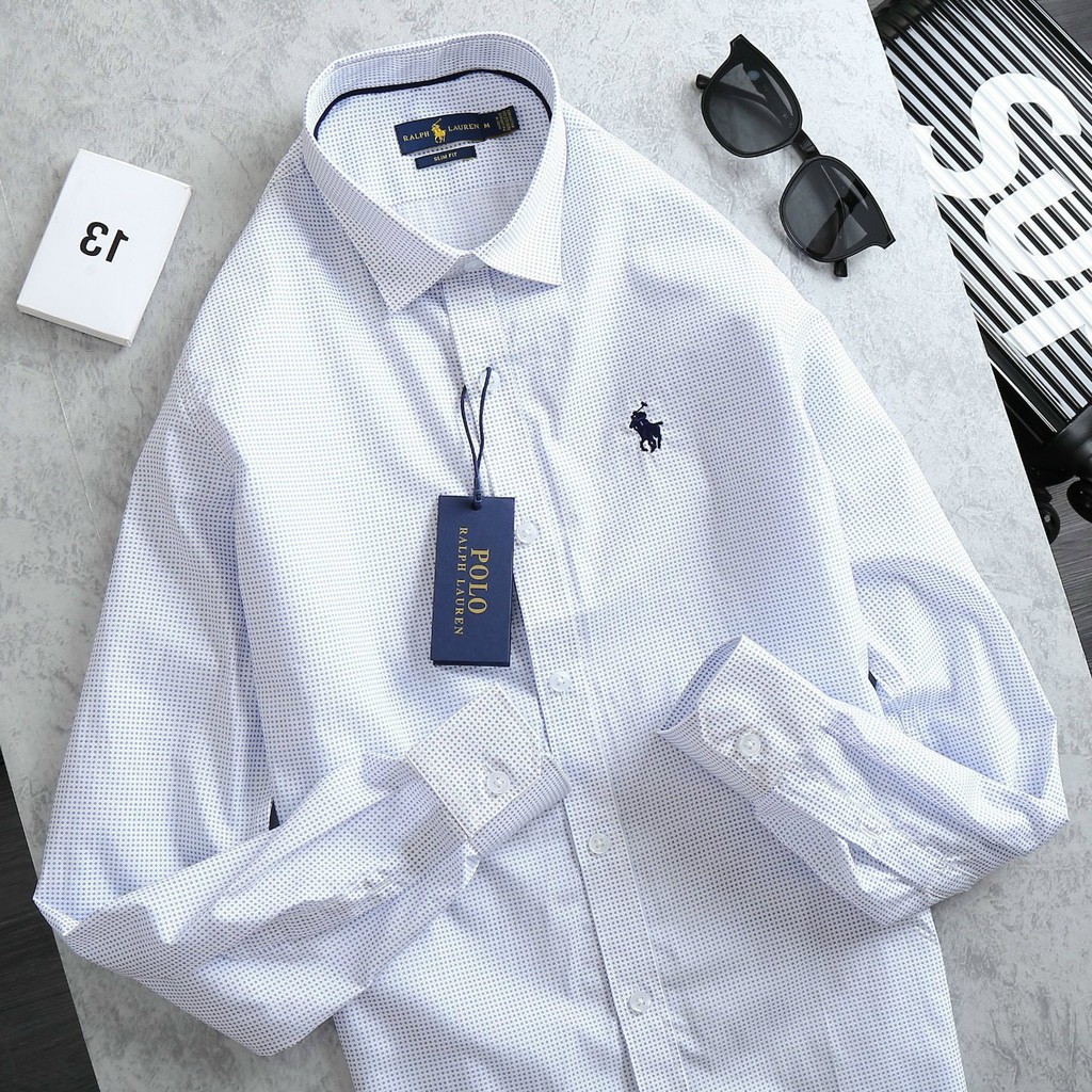 [Cotton lụa] Áo sơ mi nam tay dài Polo Ralph Lauren Shirts Sơ Vin vnxk Mỹ xịn 11 họa tiết nổi | BigBuy360 - bigbuy360.vn