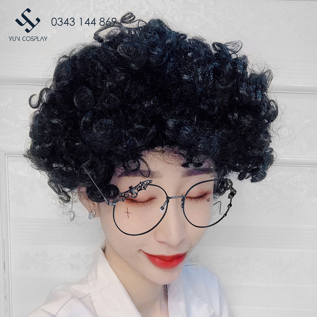 Tóc giả xù châu phi/ tóc giả thập niên 80 hóa trang Trung thu
