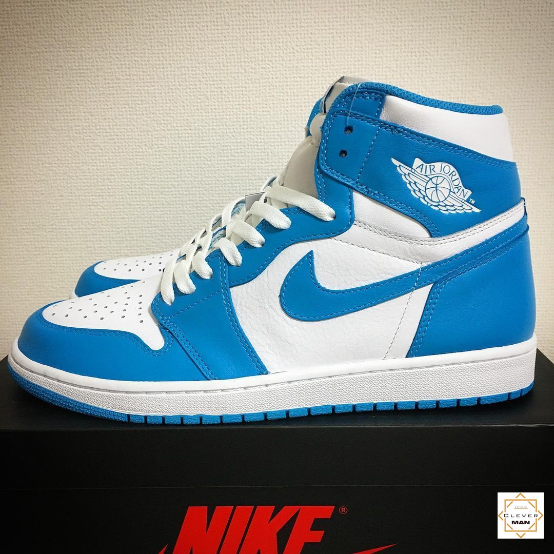 (FREESHIP+FULLBOX) Giày thể thao AIR JORDAN 1 Retro High UNC xanh trắng cổ cao | BigBuy360 - bigbuy360.vn