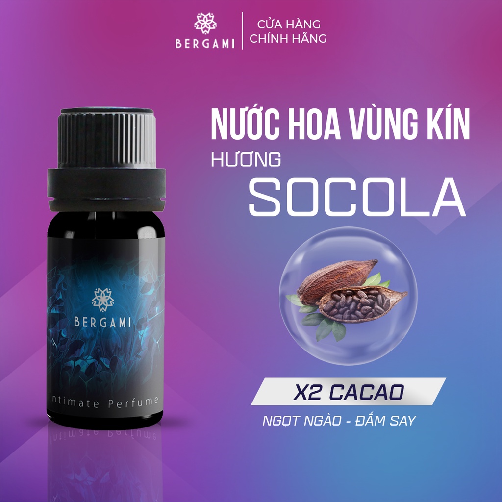 Nước Hoa Vùng Kín Nam Giúp Vùng Kín Luôn Thơm Tho Bergami Chocolate, Hương Thơm Nam Tính, Lưu Hương Lâu 10ml/chai