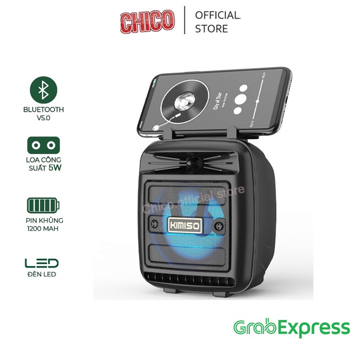 Loa bluetooth mini Kimiso km 1181 Đèn Led nhấp nháy, Loa nghe nhạc giá bán sỉ