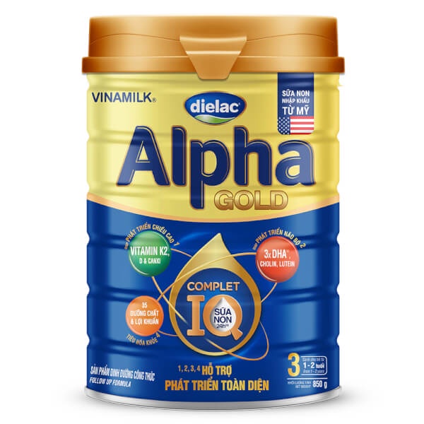 Sữa Dielac Alpha gold 3 900g mẫu mới date luôn mới