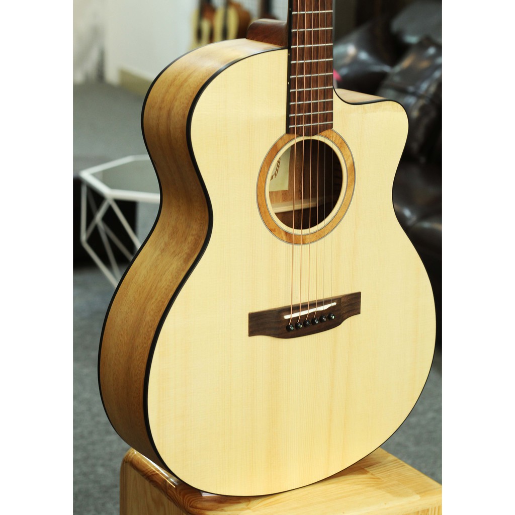 Đàn Guitar Acoustic Everest E60-AC+ Tặng bao da +capo + pic + ty chỉnh cần