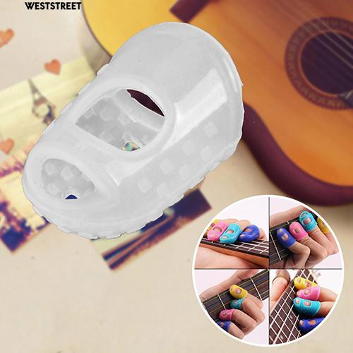 Set 4 đầu bọc bảo vệ đầu ngón tay bằng silicon khi chơi đàn guitar