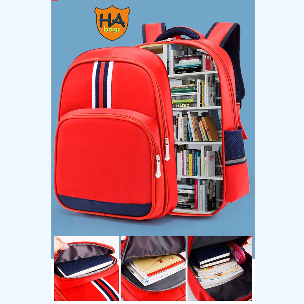 Balo đi học HA1012 dành cho học sinh ltiểu học kích thước 38x28x18cm