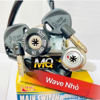 Bộ ổ khoá xe wave nhỏ - wave anpha đời đầu 2002 - 2006 , 6 cạnh - 8 cạnh