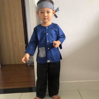 Bộ bà ba trẻ em - Kèm khăn rằn
