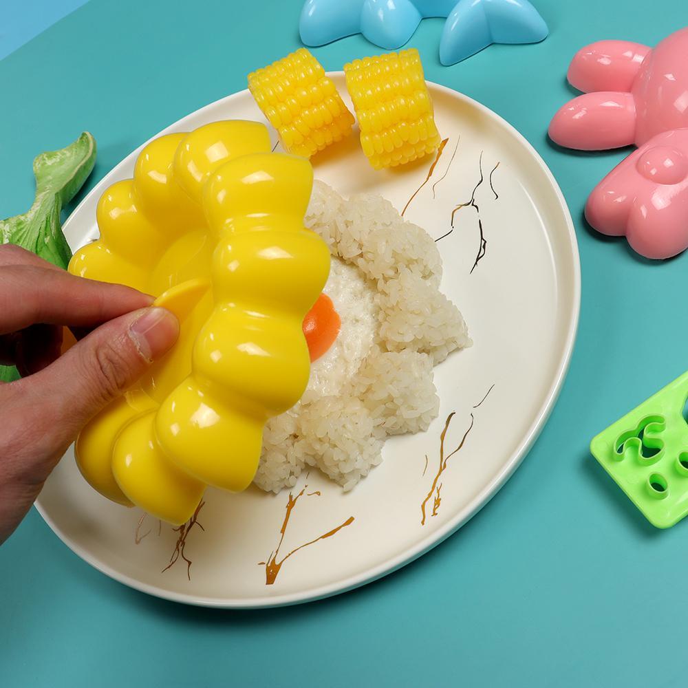 JANE Set 4 Khuôn Làm Cơm Nắm Chống Dính Hình Hoạt Hình Dễ Thương