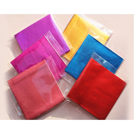 Tệp 100 Giấy bạc bọc socola  cỡ 8x8cm, bọc kẹo, giấy gói kẹo, socola nhiều màu lựa cọn