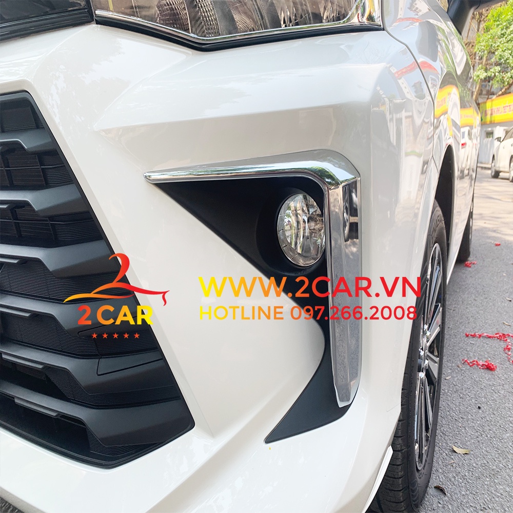 Ốp viền đèn gầm trước, sau xe Toyota AVANZA 2022 2023 mạ crom cao cấp