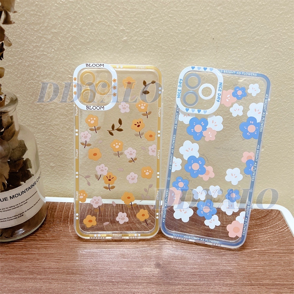 Ốp Điện Thoại TPU Mềm Trong Suốt Hình Hoa Cho OPPO A96 A95 A55 A76 A16 A15 A54 A15 A74 A5S A12 A7 A3S A31 A37 A53 A92 A52 F11 Reno 7 5F 4F