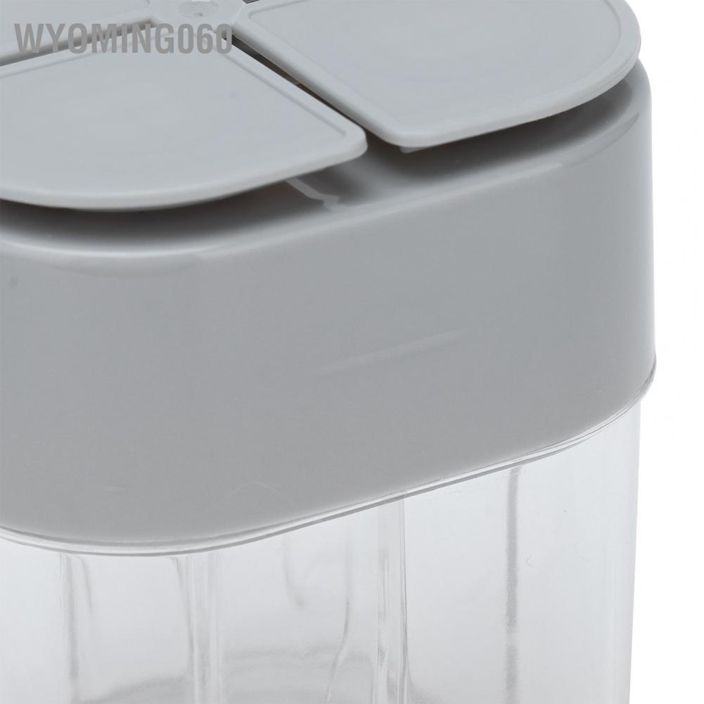 Wyoming060 5pcs 4 in 1 Spice Container Seasoning Shaker with Sealed Lid for Home Restaurant Kitchen