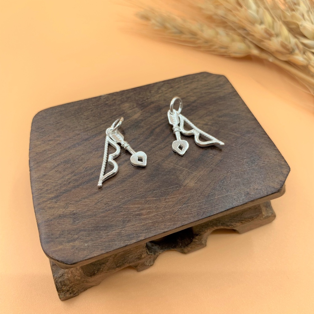 Charm móc treo cung tên và mũi tên bạc thái - Charm bạc 925 - Mã CA490 CB745
