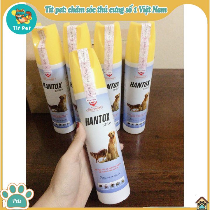 Xịt Hantox Spray diệt bọ chét ve chấy rận ghẻ chó mèo 300ml - diệt các loại bọ trên gia súc gia cầm TITPET SHOP