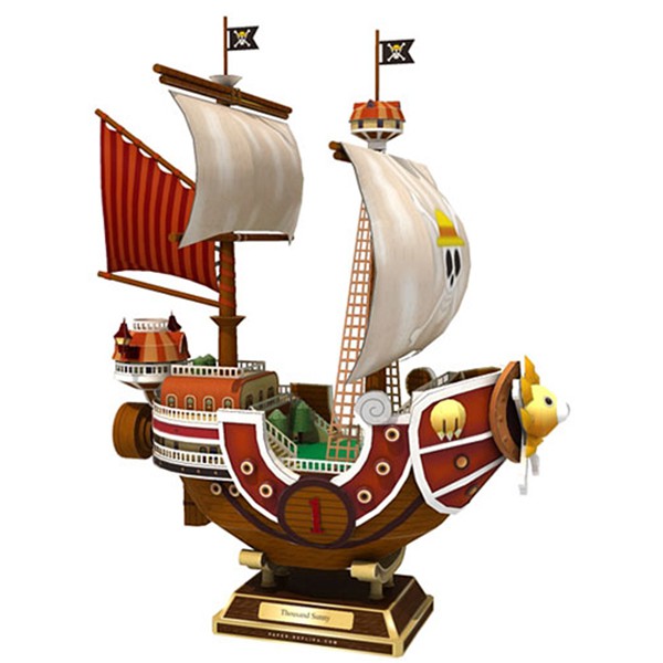 Mô hình giấy Anime One Piece tàu thuyền The Thousand Sunny ver 2