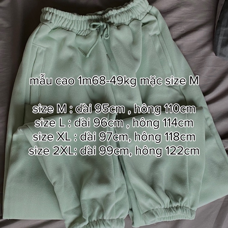 Quần Jogger len dày pastel