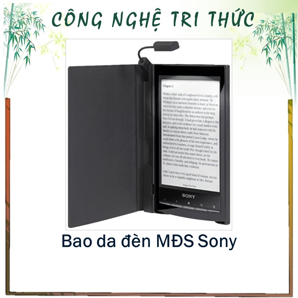 Bao da chính hãng dành cho máy đọc sách Sony PRS - T1 kèm đèn chiếu sáng