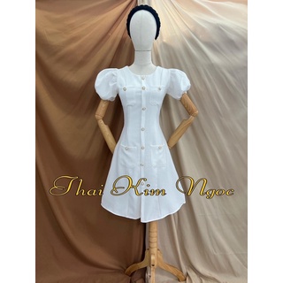 Đầm dự tiệc phối nút sang trọng