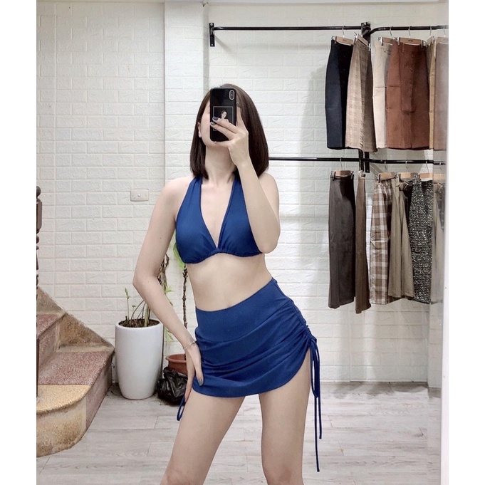 BIKINI, ĐỒ BƠI ĐI BIỂN HAI MẢNH ÁO BUỘC DÂY QUẦN RÚT HAI BÊN HÔNG PHỐI NHIỀU KIỂU SEXY