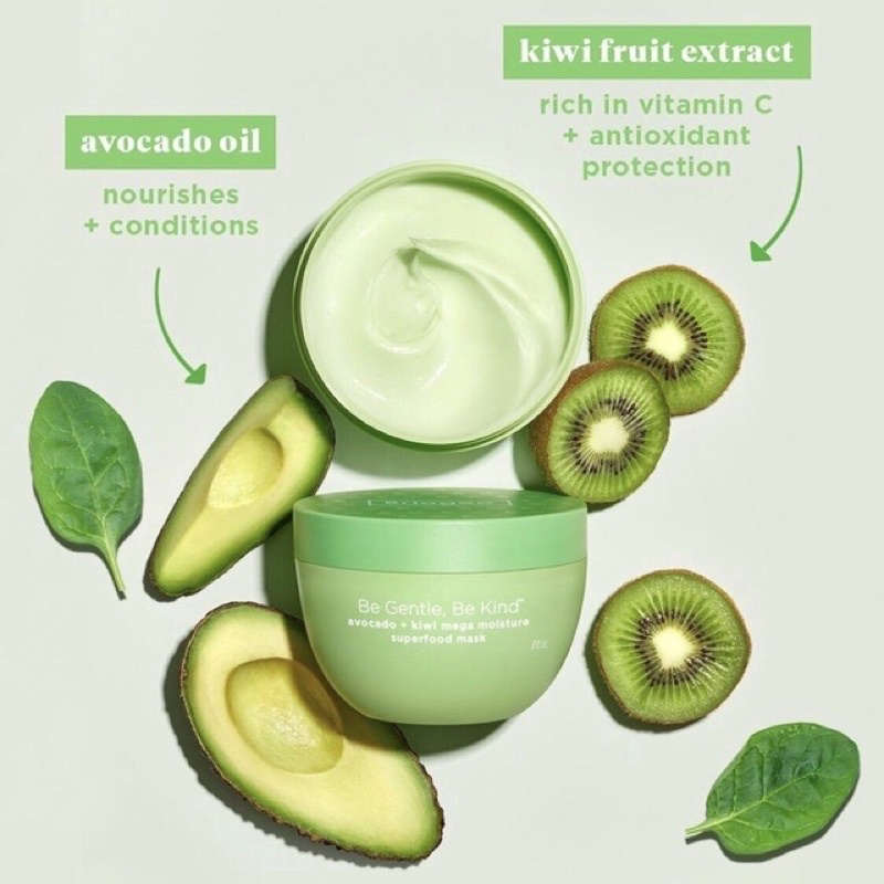 ( SAMPLE 11.8ml) Mặt nạ dưỡng tóc BRIOGEO Be Gentle, Be Kind™ Avocado + Kiwi Mega Moisture Superfoods Hair Mask