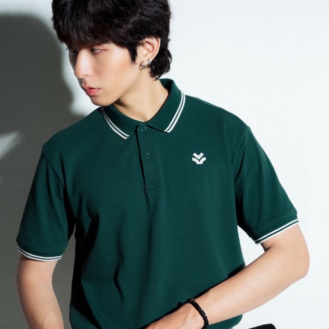 OWL BRAND® STRIPED POLO - Áo thun có cổ màu xanh rêu - OWL170621