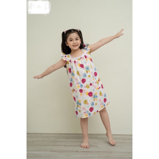 Váy lanh bé gái size đại 20-35kg hàng chuẩn nhà may Mai Linh