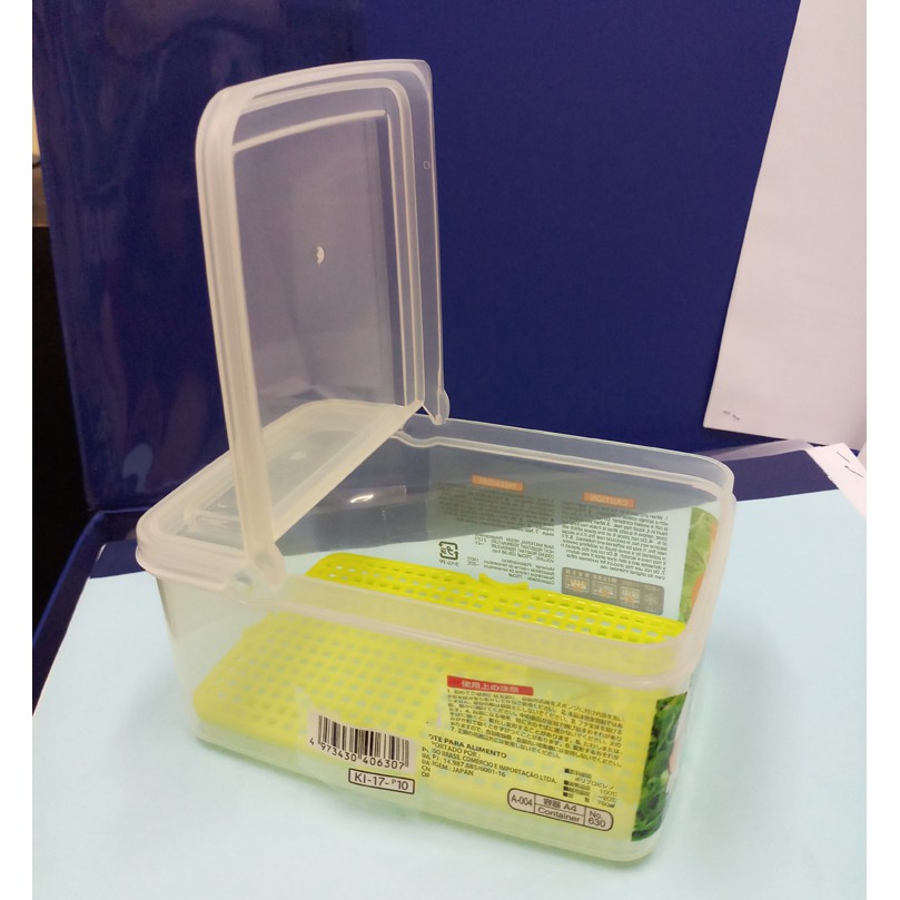 hộp nhựa đựng thực phẩm của Nhật nắp mở đứng. 750ml, 15x10,5cm cao 7,5cm. D307
