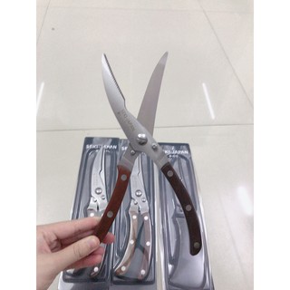 Kéo cắt gà cán gỗ seki japan
