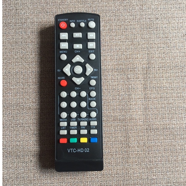Điều khiển đầu VTC-HD02 ,Remote đầu thu kỹ thuật số VTC HD02