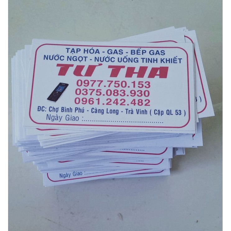 Combo 50 tem dán in theo yêu cầu có lớp keo dính