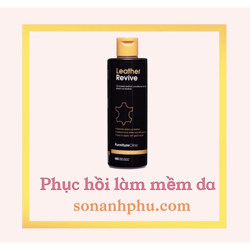 Phục hồi và làm mềm mịn da Leather revive - Nhập khẩu Anh