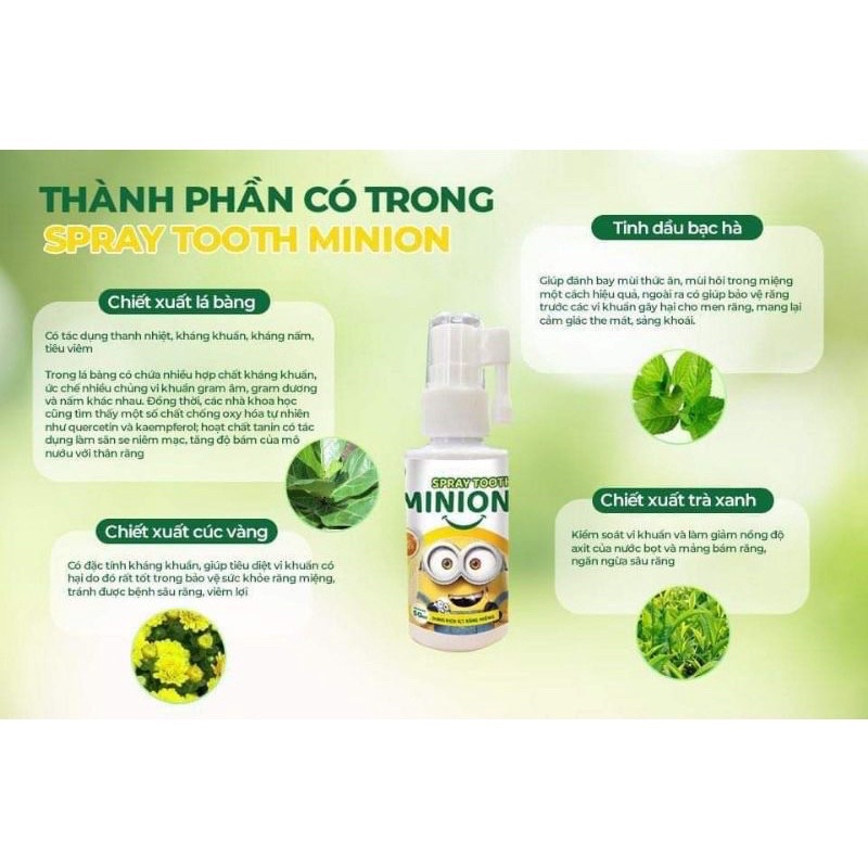 Xịt răng miệng minion cho bé