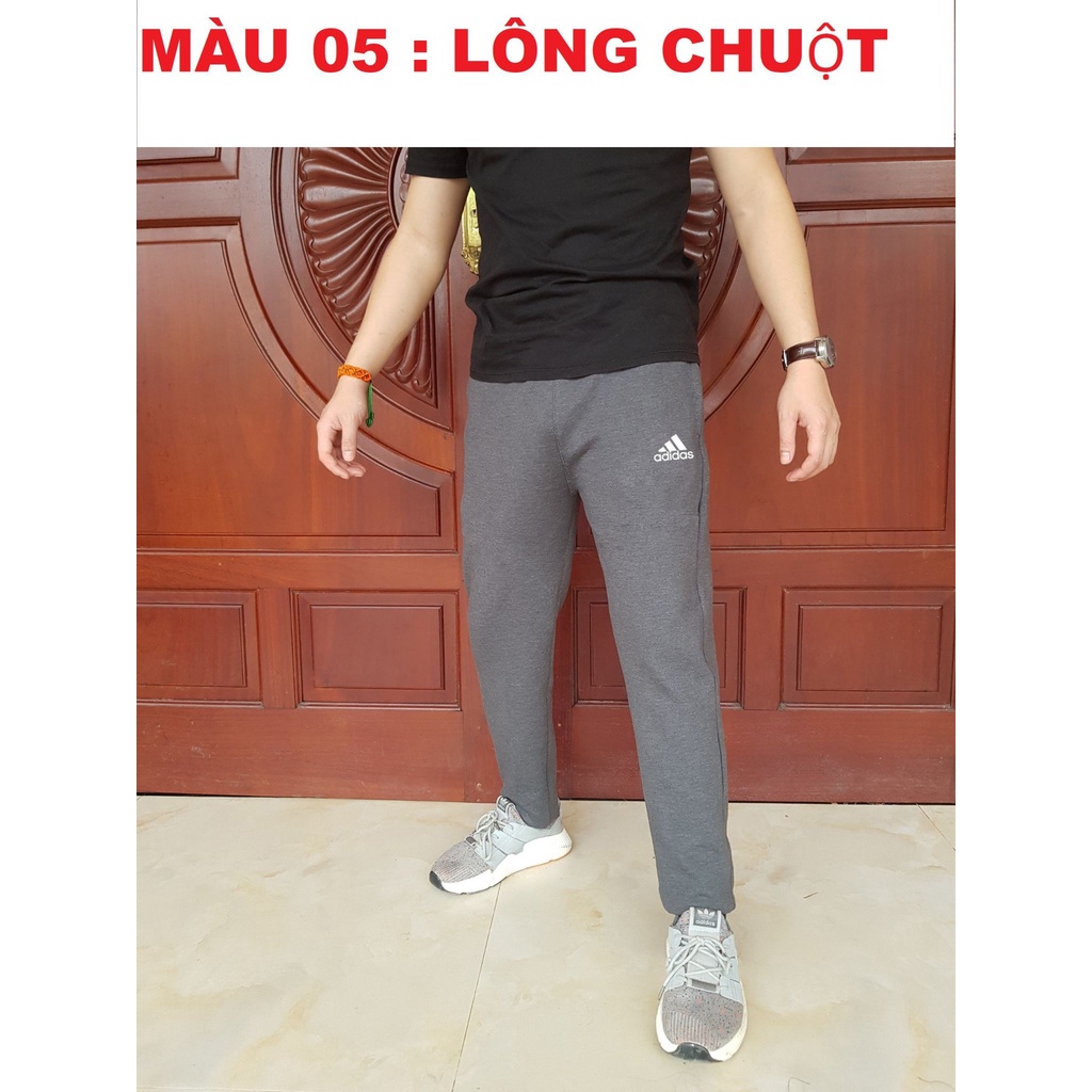 Quần Jogger nam ADIDAS thể thao chất liệu cotton da cá co giãn 4 chiều, thấm hút mồ hôi 3 màu