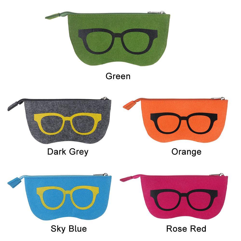 ORIENTLII Hộp Đựng Mắt Kính Có Dây Kéo Màu Sắc Ngọt Ngào