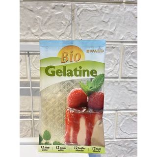Gelatin hữu cơ bio ewald của đức 12 lá 20g
