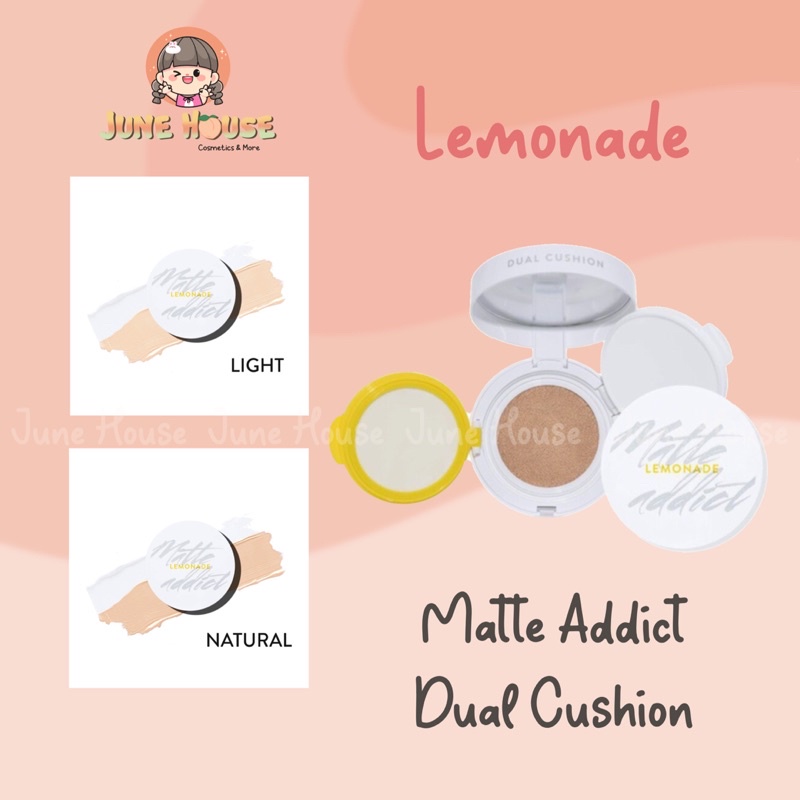 Phấn Nước Kiềm Dầu Lemonade Matte Addict Dual Cushion 16g