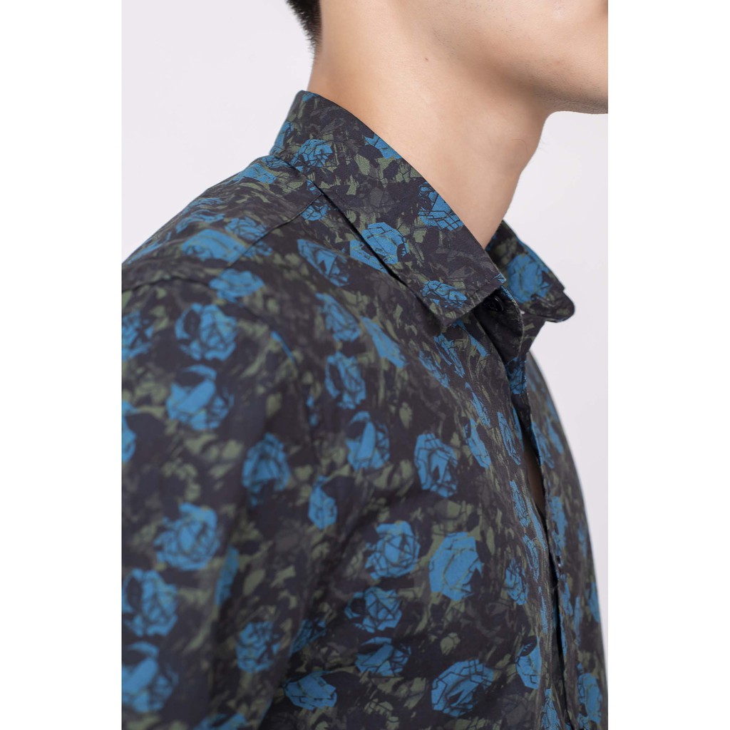 Áo sơ mi nam Aristino họa tiết hoa hồng trẻ trung, thời thượng - ALSM2609