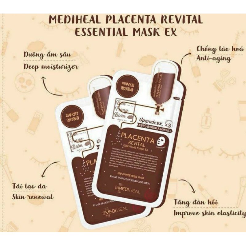 (Chính hãng HQ) Mặt nạ thuốc Mediheal essential mask các loại 10 miếng/ 1 hộp