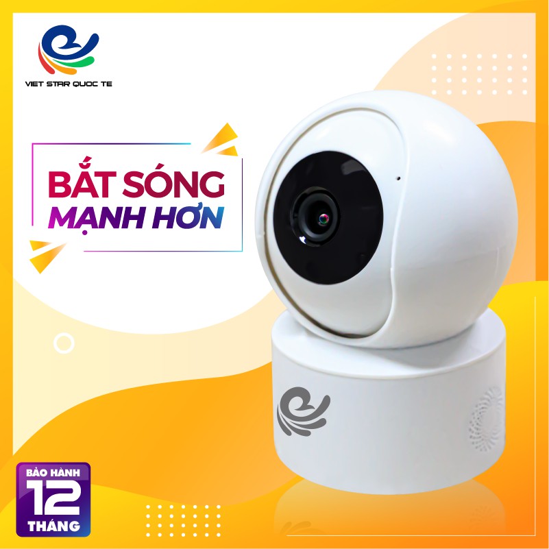 Camera Wifi, Camera Giám Sát Trong Nhà Xoay 360 Độ, Đàm Thoại Hai Chiều- Việt Star Quốc Tế