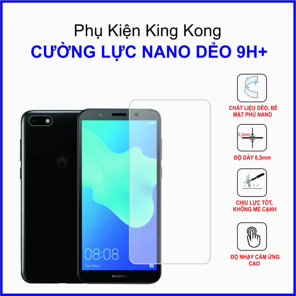 Dán cường lực Huawei Y5 lite 2018 Cường lực nano dẻo 9H+