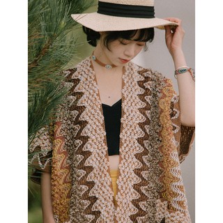 Khăn áo choàng thổ cẩm boho bohemian nhiều màu
