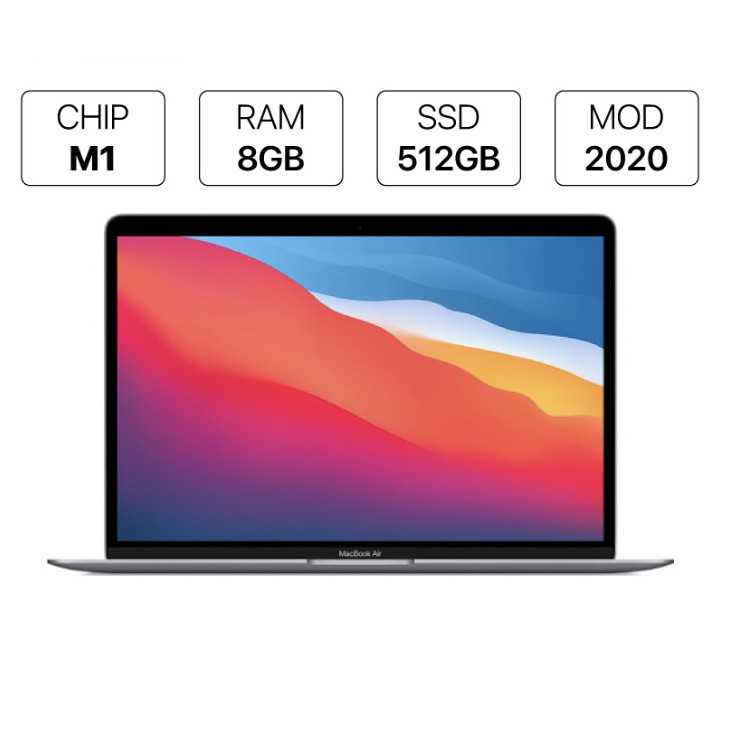 MacBook Air 2020 M1 512GB RAM 8GB - Chính hãng nguyên seal mới 100%