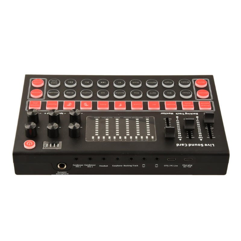 QUU M9 Sound Card Microphone Sound Mixer Sound Card Audio Mixing Console Amplifier For Phone PC