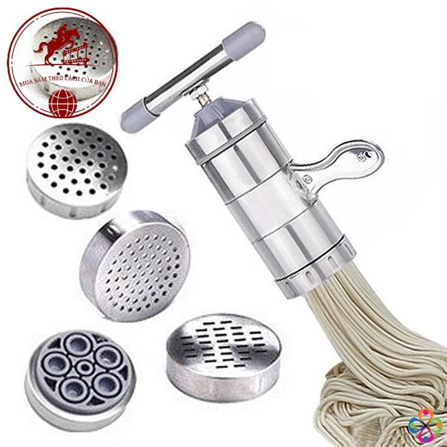 Máy Làm Bún, Mỳ Tươi Tại Nhà Bằng Inox, Tặng Kèm Bộ 5 Size Bún