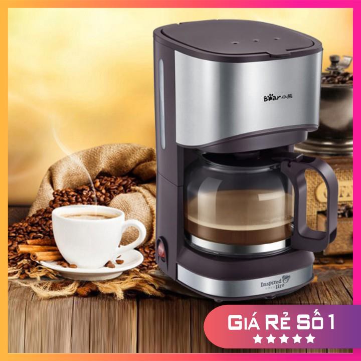 Máy Pha Cà Phê BEAR 𝗙𝗥𝗘𝗘 𝗦𝗛𝗜𝗣 Tại Nhà Nhỏ Gọn Tiện Dụng KFJ Pha Cafe Dung Tích 700ml + Tặng Bình Giữ Nhiệt