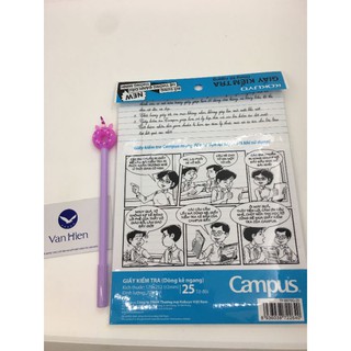 Giấy kiểm tra kẻ ngang Campus không chấm (1 túi /25 tờ đôi)
