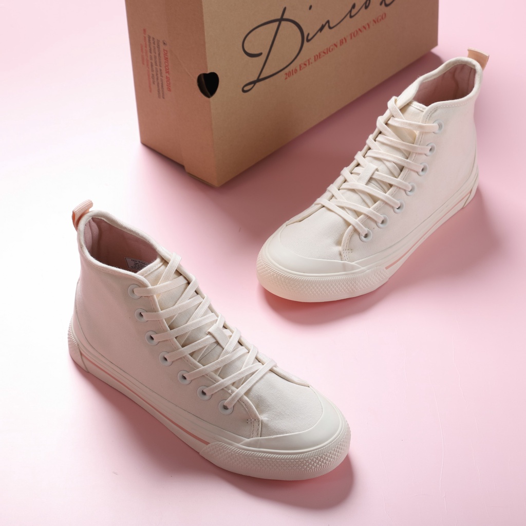 Giày Sneaker Vải Nữ DINCOX GD09 Phong Cách White