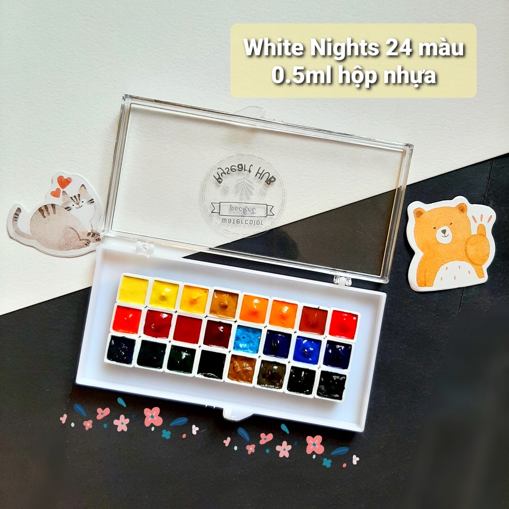 [HOT] Màu nước White Nights pocket 12 - 24 màu 0.3 - 0.5 - 1ml